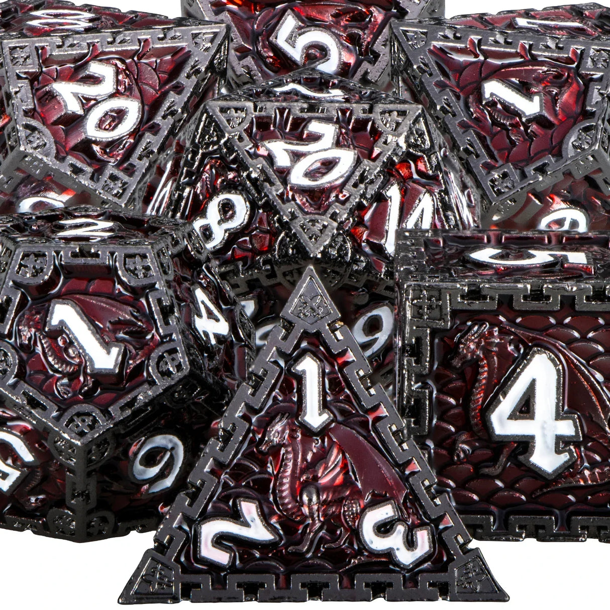 DND Metal Dice Set Dungeon and Dragon RPG