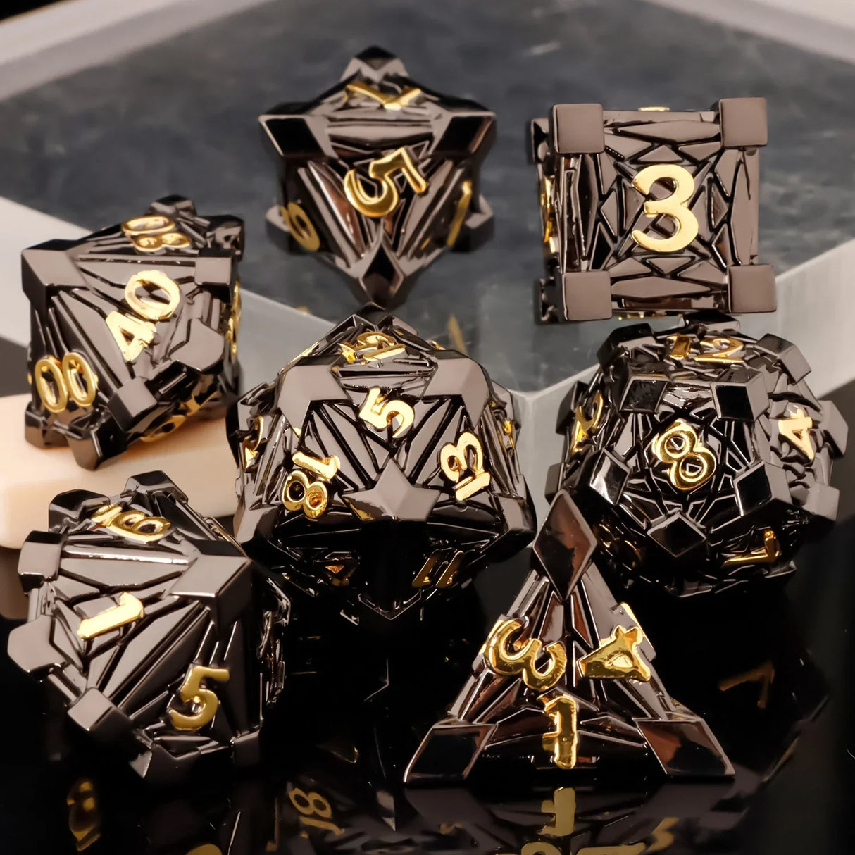 DND Metal Polyhedral Dice Set SetDungeon and Dragon