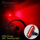 Deemount Rechargeable COB LED USB Mountain Bike Tail