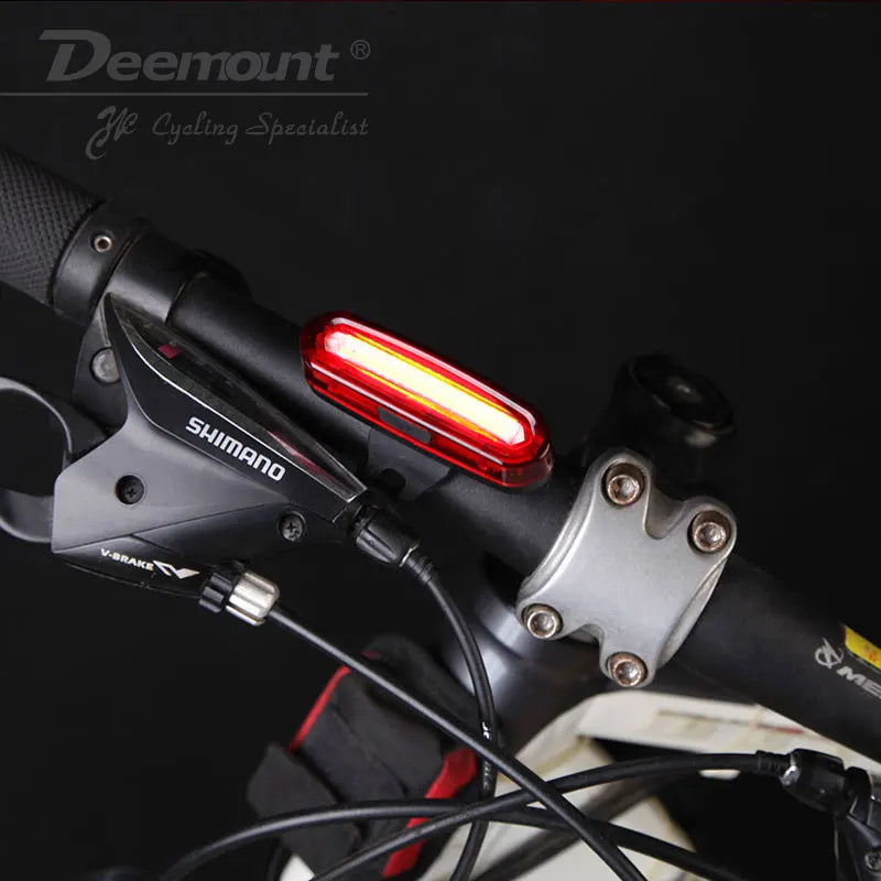 Deemount Rechargeable COB LED USB Mountain Bike Tail
