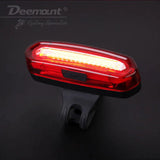 Deemount Rechargeable COB LED USB Mountain Bike Tail