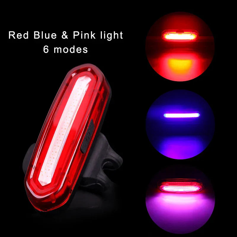 Deemount Rechargeable COB LED USB Mountain Bike Tail