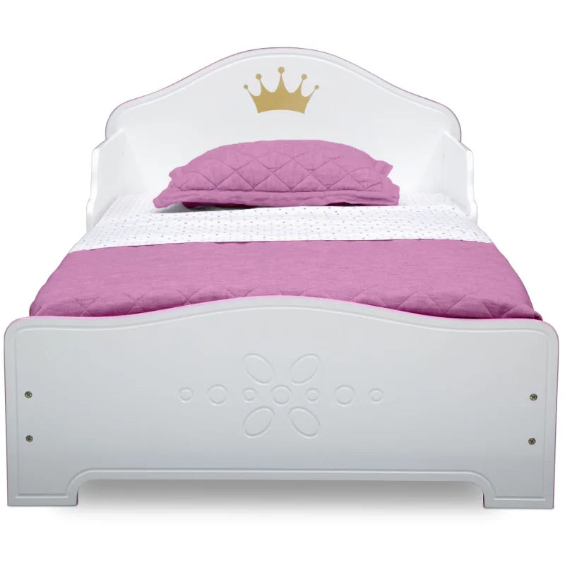 Delta Children Princess Crown Wood Toddler Bed, Greenguard