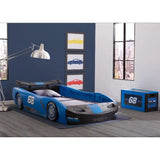 Delta Children Turbo Race Car Twin Bed, Blue