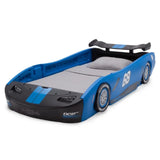 Delta Children Turbo Race Car Twin Bed, Blue