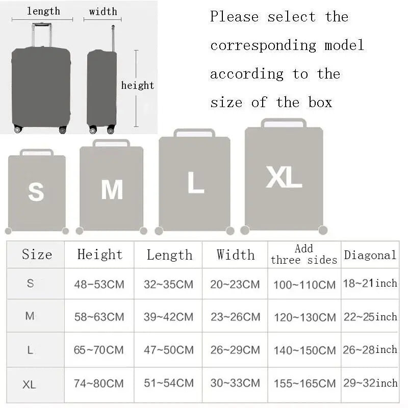 Designer Thicken Luggage Cover Elastic Fabric Luggage Protective