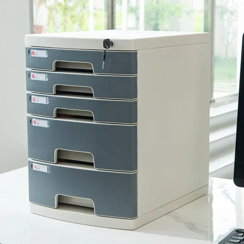 Desktop Lock Filing Cabinets Office A4 Drawer Storage