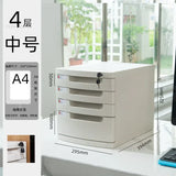 Desktop Lock Filing Cabinets Office A4 Drawer Storage