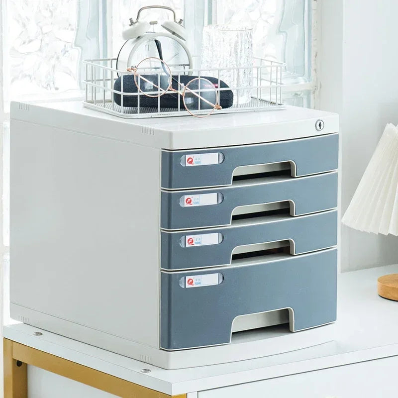 Desktop Lock Filing Cabinets Office A4 Drawer Storage