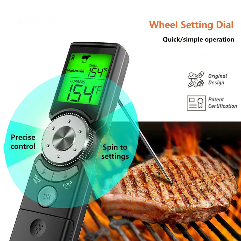 Digital Food Thermometer Portable Water-proof Probe Instant Reading