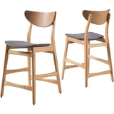 Dining Chair Dark Grey / Oak Finish Gavin