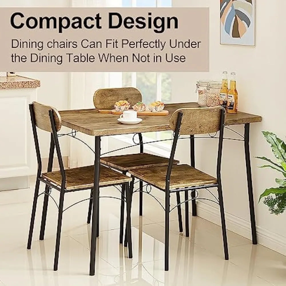 Dining Table Set 5 Piece Dinette with Chairs
