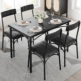 Dining Table Set, Traditional 2/4/5-Piece Wood & Metal