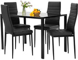 Dining Table Set, Traditional 2/4/5-Piece Wood & Metal