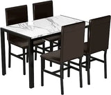 Dining Table Set, Traditional 2/4/5-Piece Wood & Metal