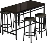 Dining Table Set, Traditional 2/4/5-Piece Wood & Metal