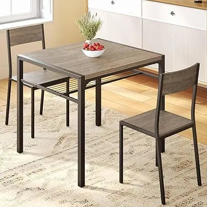 Dining Table Set, Traditional 2/4/5-Piece Wood & Metal