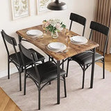Dining Table Set, Traditional 2/4/5-Piece Wood & Metal