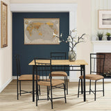 Dining Table Set, Traditional 2/4/5-Piece Wood & Metal
