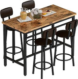 Dining Table Set, Traditional 2/4/5-Piece Wood & Metal