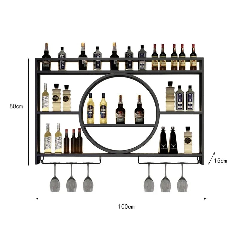 Dining Wine Rack Iron Large Modern Whisky Storage