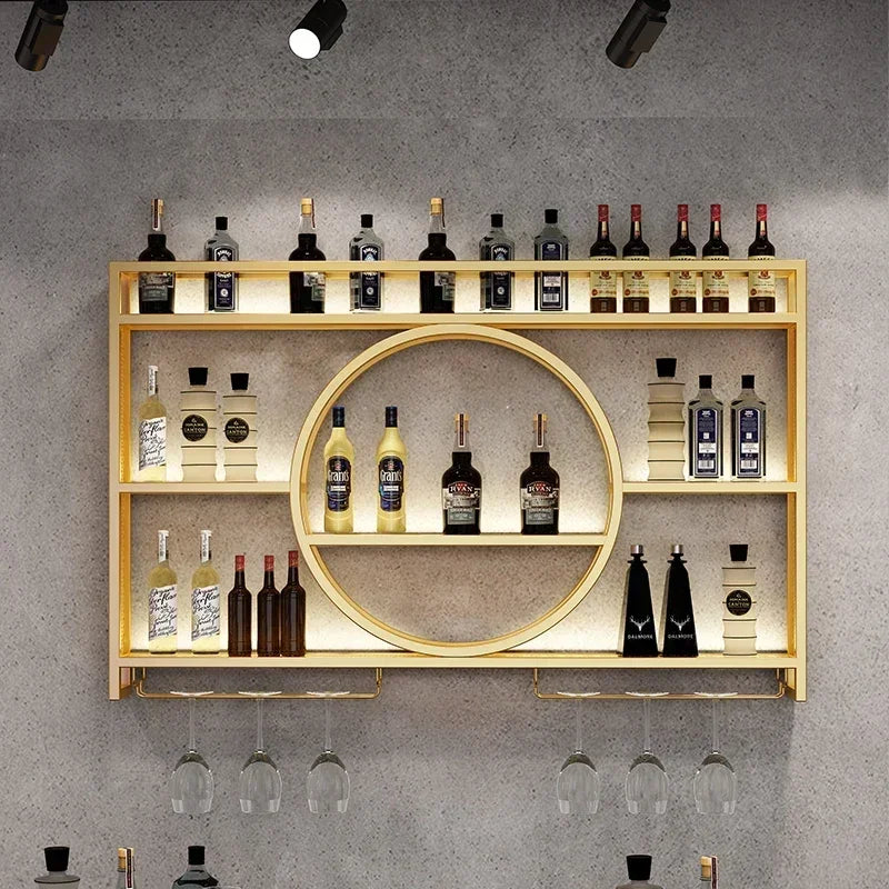 Dining Wine Rack Iron Large Modern Whisky Storage