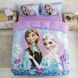 Disney Bedding Set Purple Frozen Elsa Princess Duvet