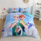 Disney Bedding Set Purple Frozen Elsa Princess Duvet