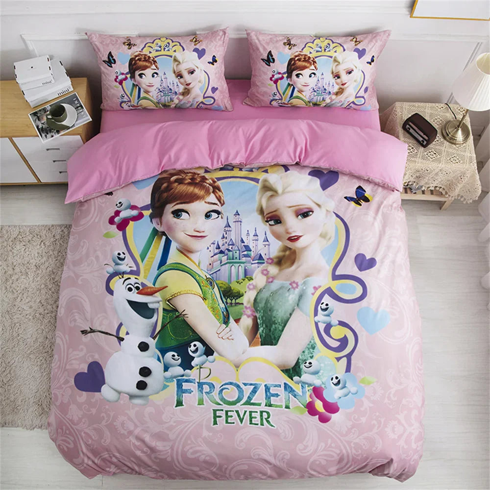 Disney Bedding Set Purple Frozen Elsa Princess Duvet