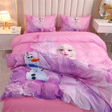 Disney Bedding Set Purple Frozen Elsa Princess Duvet