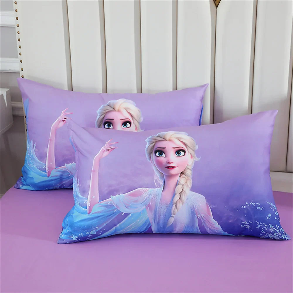 Disney Bedding Set Purple Frozen Elsa Princess Duvet