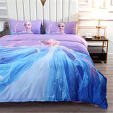 Disney Bedding Set Purple Frozen Elsa Princess Duvet