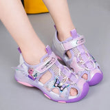 Disney Girls' Sandals Lights Summer Style Children's Anti-skid
