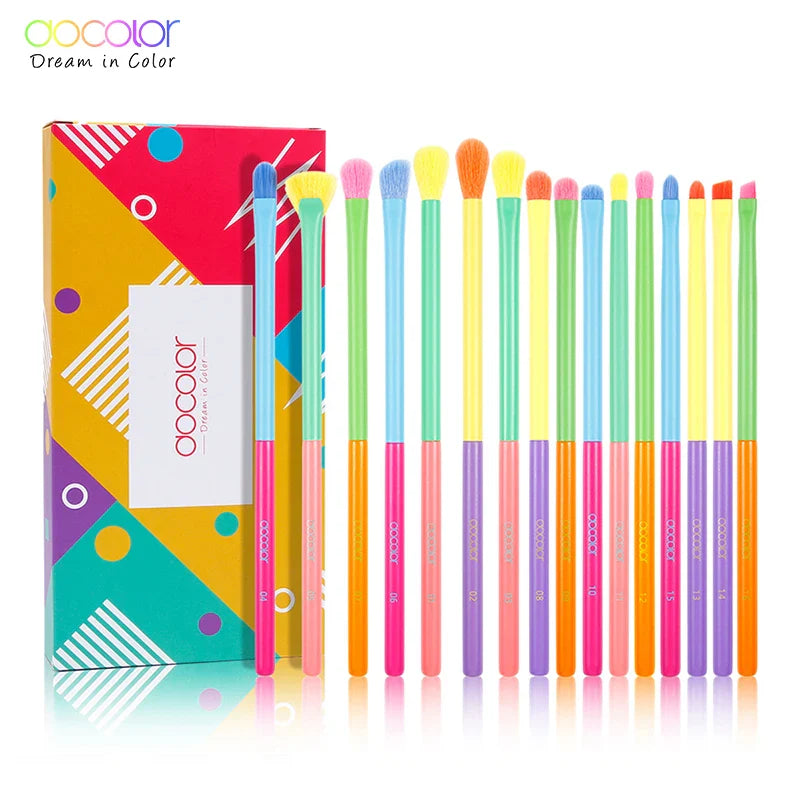 Docolor Colorful Makeup brushes set Cosmetic Foundation Powder