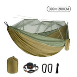 Double Mosquito Net Hammock 300×200CM Plus Size Outdoor Anti-mosquito Hammock Umbrella Cloth Nylon Anti-rollover Camping