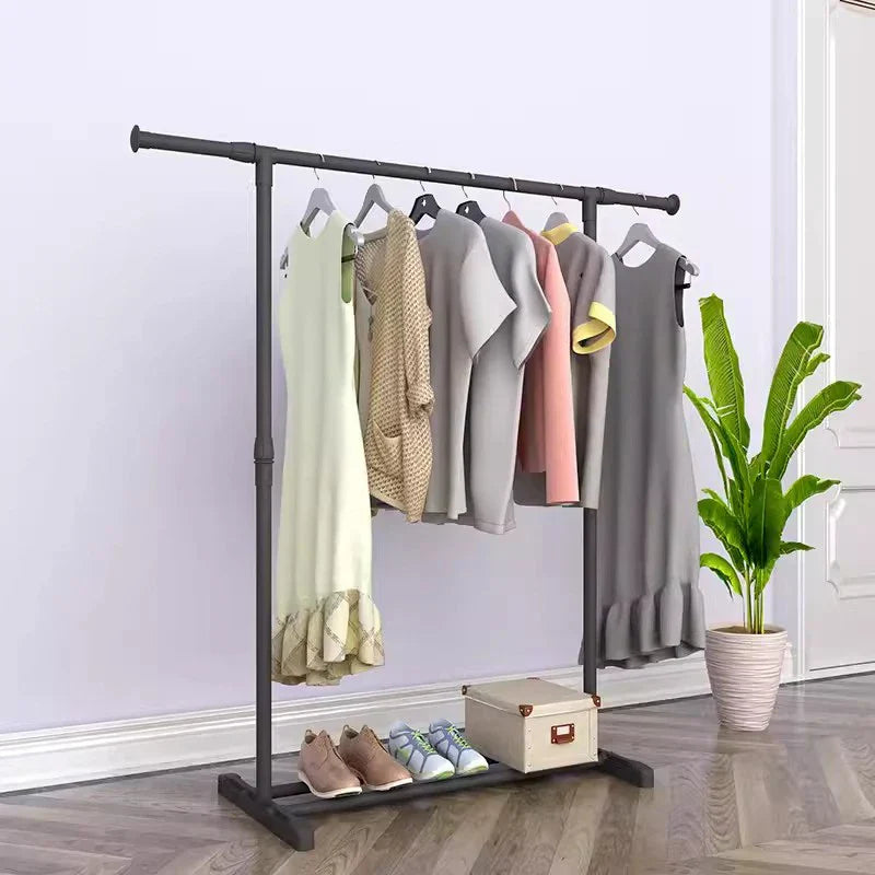 Double Pole Floor Balcony Drying Rack Folding Stainless