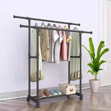 Double Pole Floor Balcony Drying Rack Folding Stainless