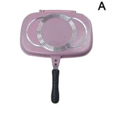 Double Sided BBQ Frying Pans Stainless Steel Steak