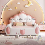 Double Solid Wood Children Beds Luxury Design Modern