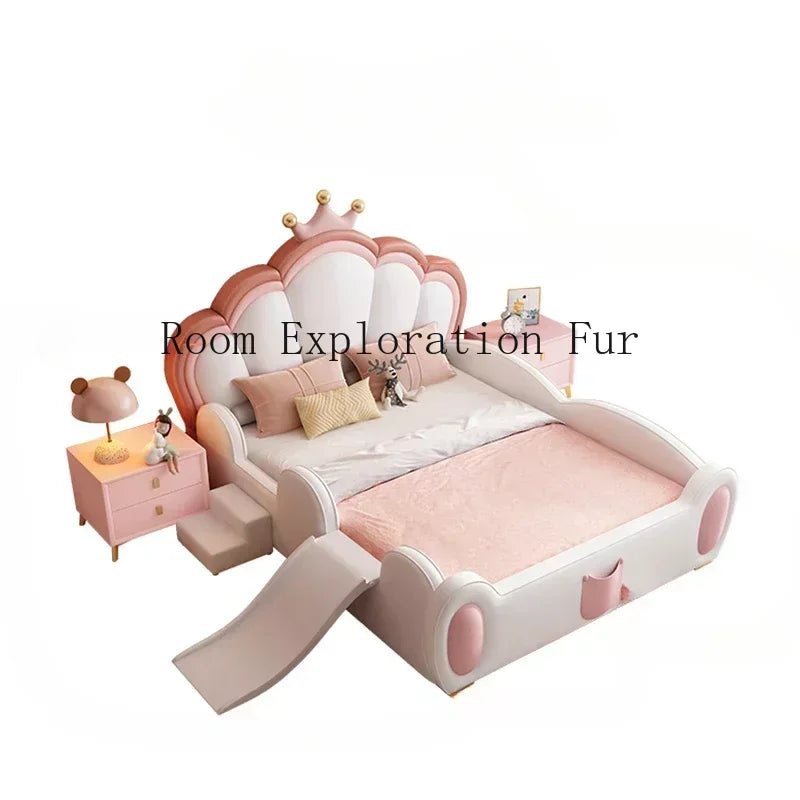 Double Solid Wood Children Beds Luxury Design Modern