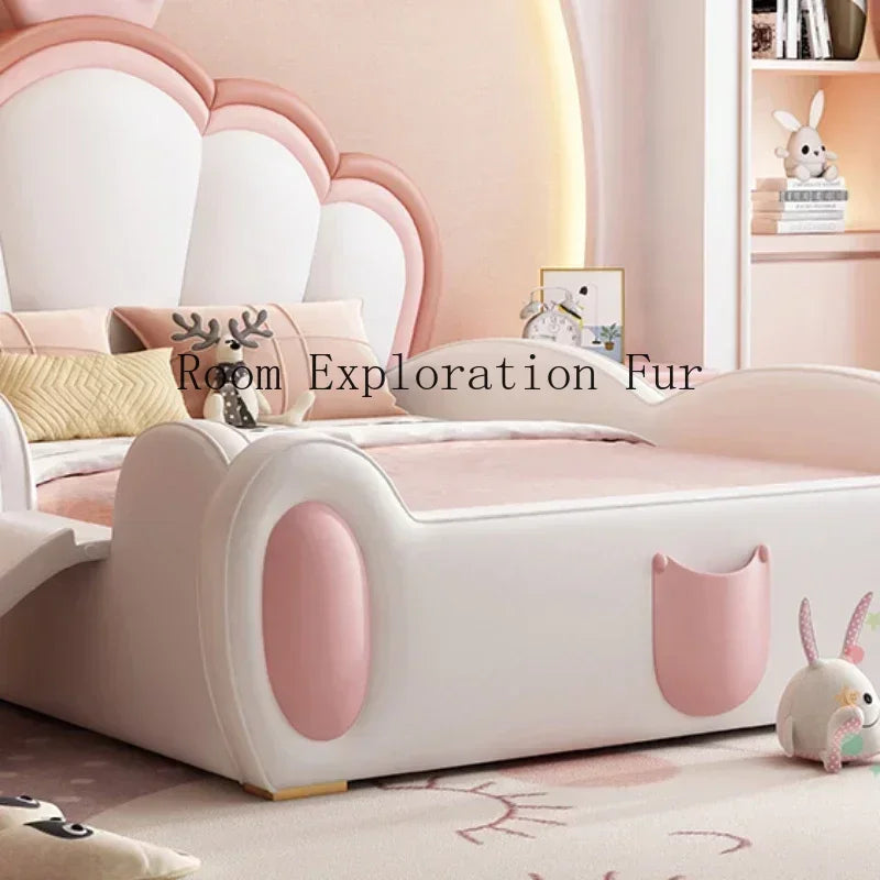 Double Solid Wood Children Beds Luxury Design Modern