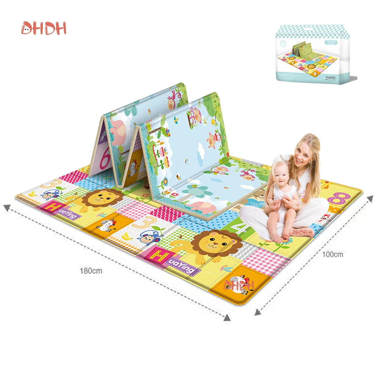 Double-sided Foldable Children Carpet Cartoon Baby Play Mat