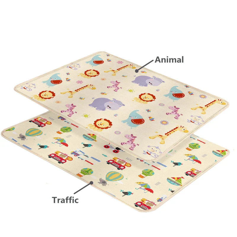 Double-sided Foldable Children Carpet Cartoon Baby Play Mat