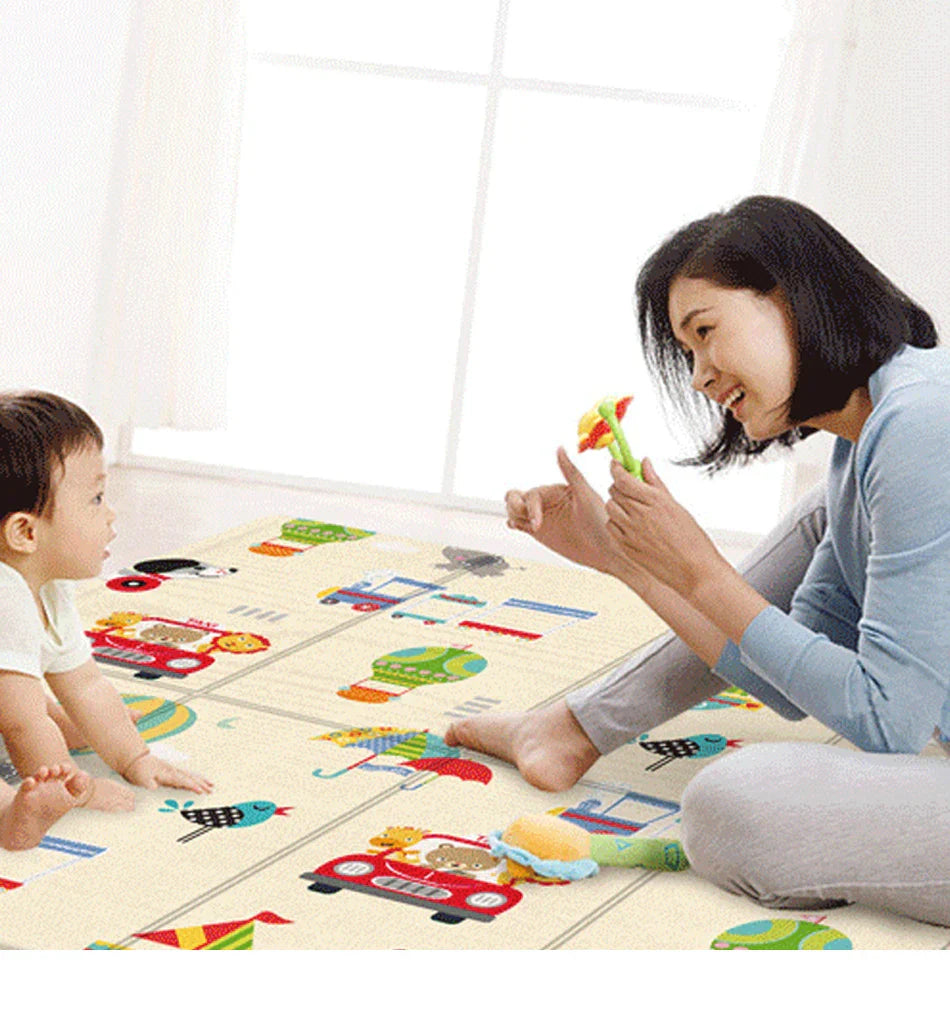 Double-sided Foldable Children Carpet Cartoon Baby Play Mat