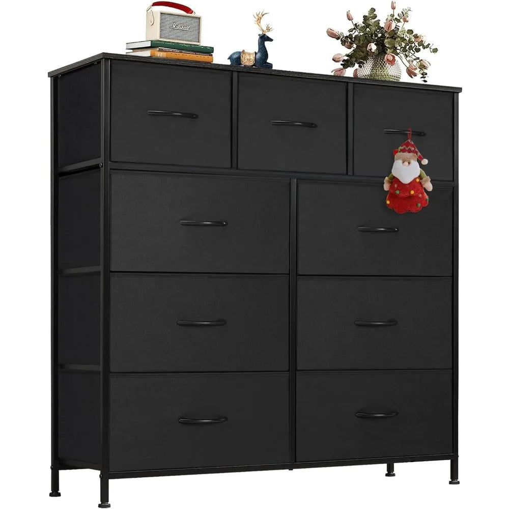 Dresser with 9 Drawers for Bedroom Fabric Storage