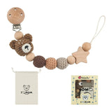 Dummy Clips Children Wood Pacifier Holder Clips Baby