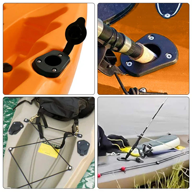 EGGORY 4 Pieces Kayak Boat Fishing Bracket Rack