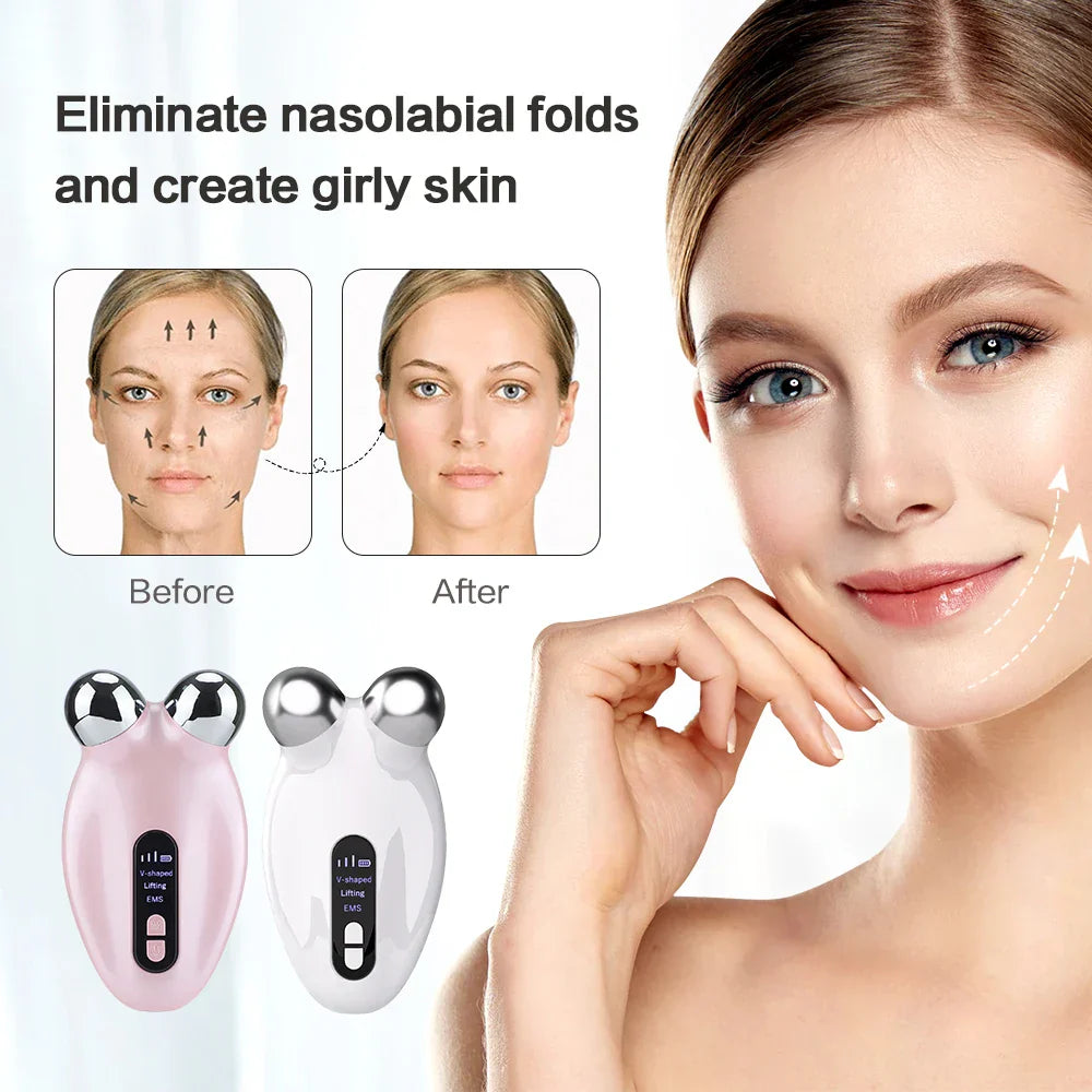 EMS Facial Massager Roller Microcurrent Face Lifting Machine