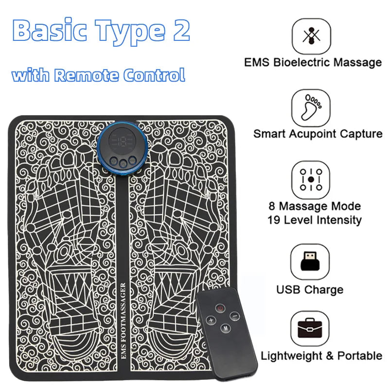 EMS Pulse Foot Massger Sole Massage Pad Current