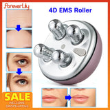 EMS Wirelss 4D Roller Face Lifting Massager Micro-Current